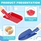 Summer Beach Toys, 6 Pcs Children Beach Sand Toys, 8'' Kids Gardening Set Metal Garden Tools with Sturdy Wooden Handle,Safe Kids Shovel with Cylinder, Spoon, Fork, Rake, Flat Shovel & Pointed Shovel